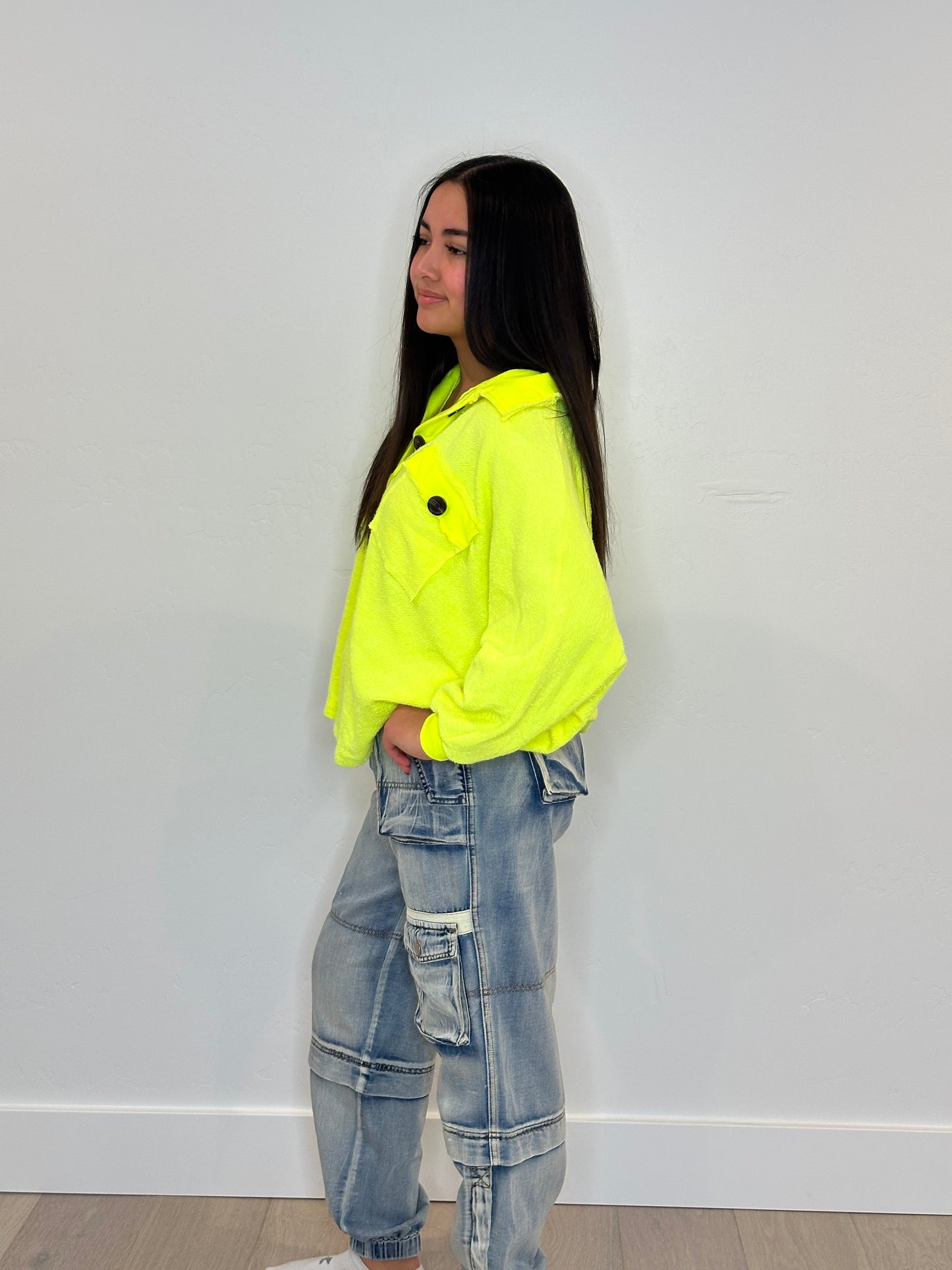 Neon Yellow Loose Fit Top